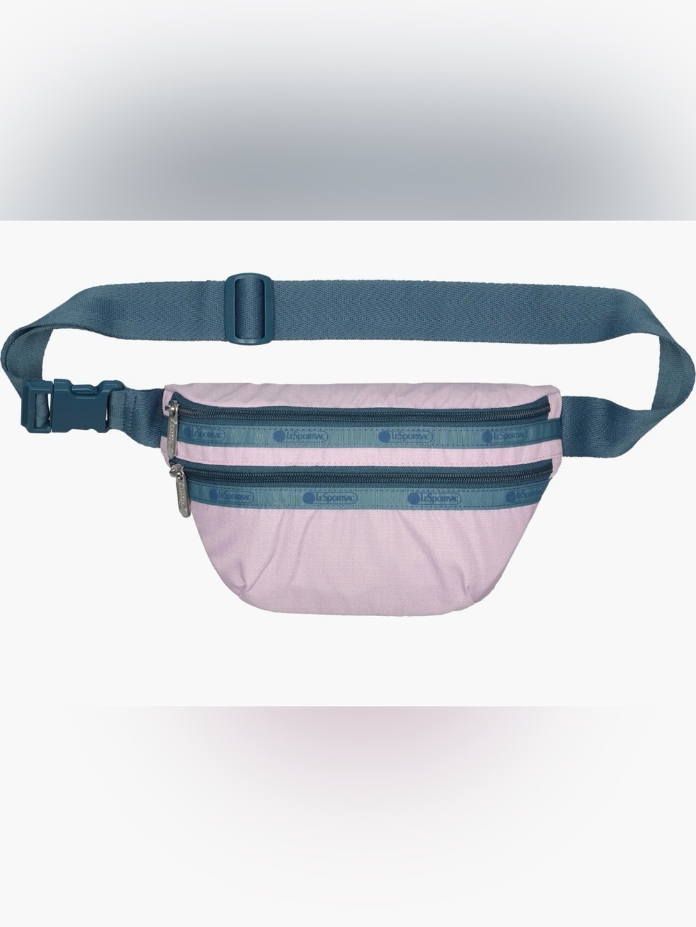 Lesportsac Everyday Ripstop Belt Bag pink with Blue Trim NWT